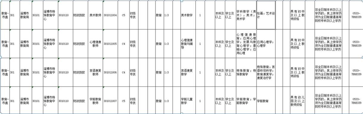 [校園招聘]淄博市特殊教育中心2019年公開招聘教師公告